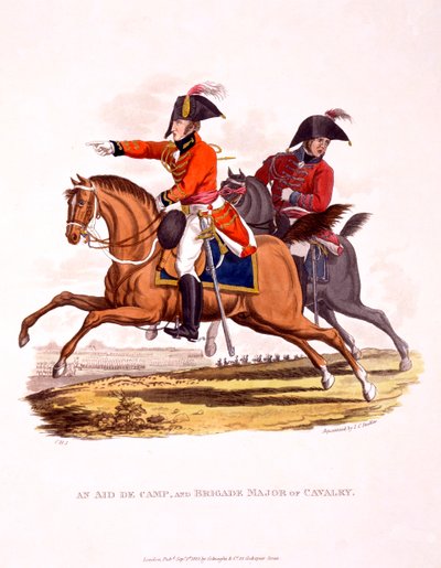 Uniforms of an Aide de Camp, and of a Brigade Major of Cavalry, from 